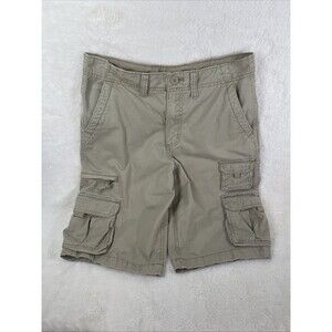 Faded Glory Men's Cargo Shorts, Size 30, Beige Inseam 11 1/2", Rise 12"